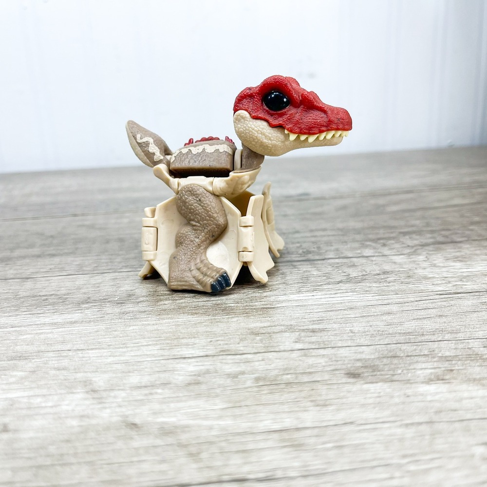 Jurassic World Snap Squad Pyroraptor Hatchlings Red Tan Dinosaur Mini Figure